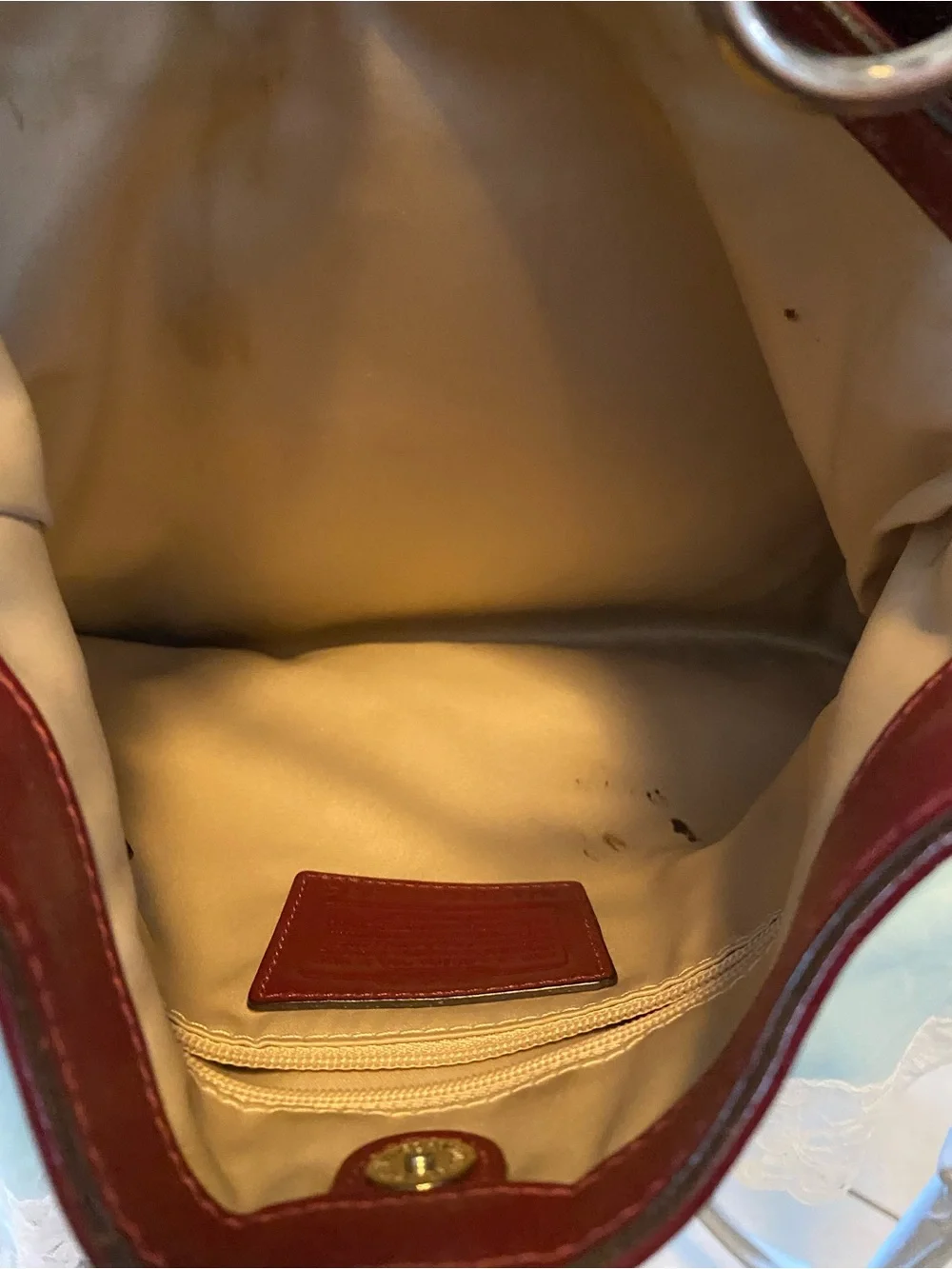 COACH BURGUNDY PATENT LEATHER MADISON